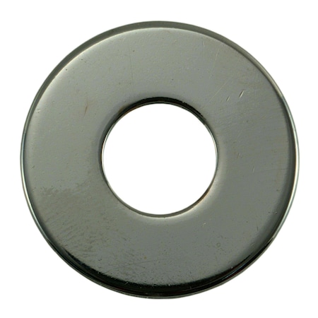 Midwest Fastener Flat Washer, For Screw Size 7/16" , Steel Chrome Plated Finish, 10 PK 74345